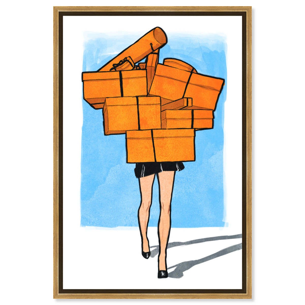 【新品】OliverGal Orange Box Overload Orange Box Overload I | Wall Art by Oliver Gal