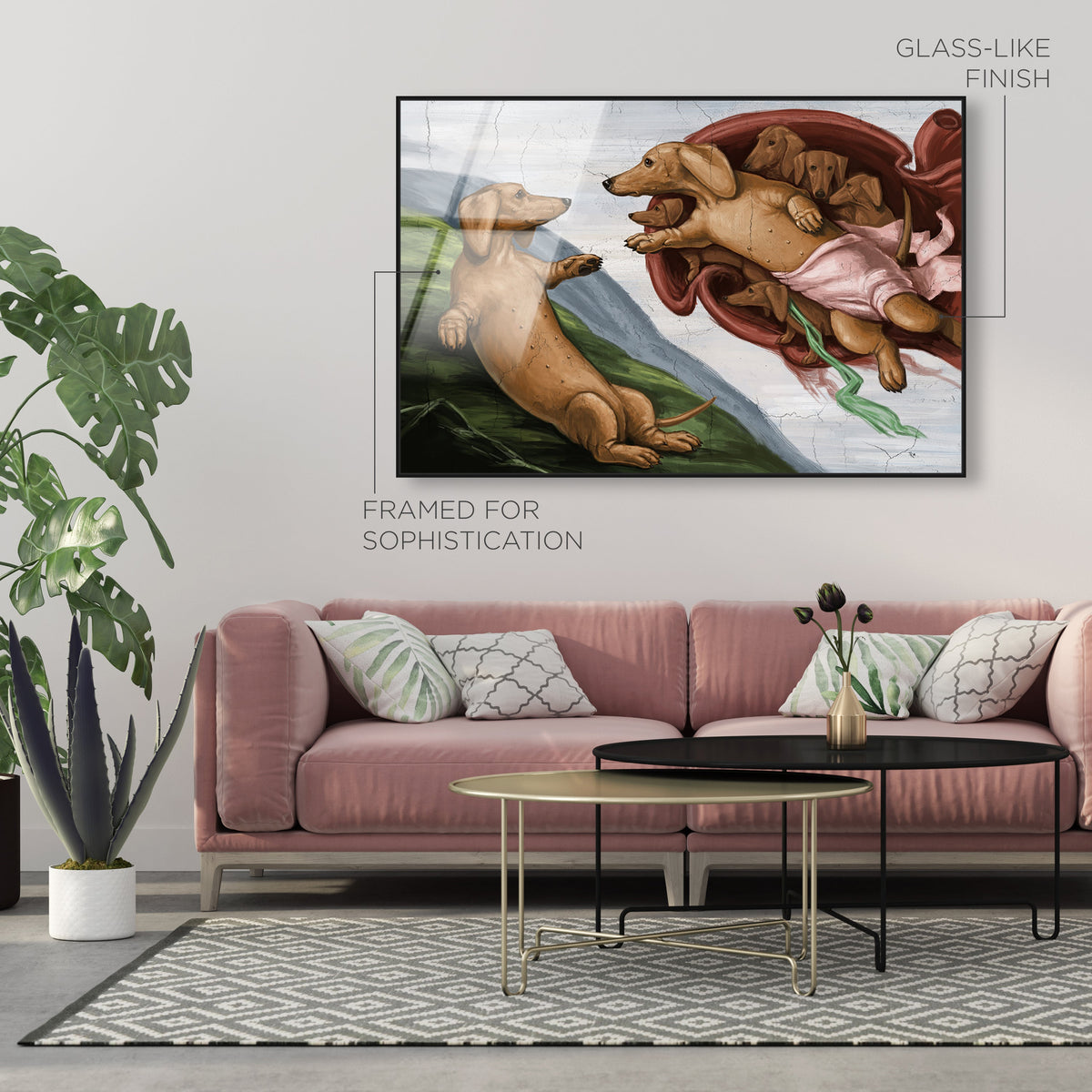 【Oliver Gal】DOG&ベンツ　絵画 The Creation of the Dog | By Oliver Gal