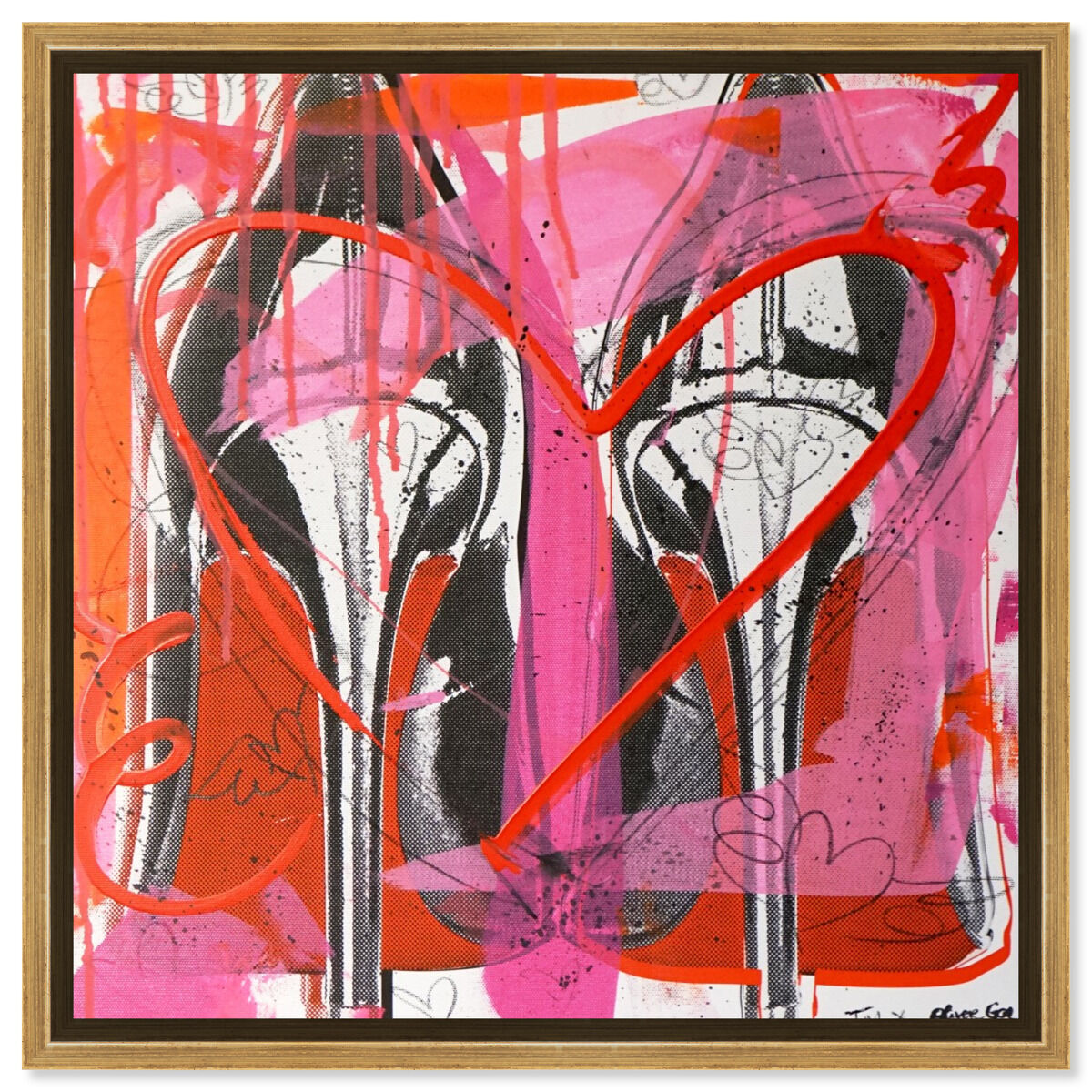 40x40/Framed Canvas/PSGLD