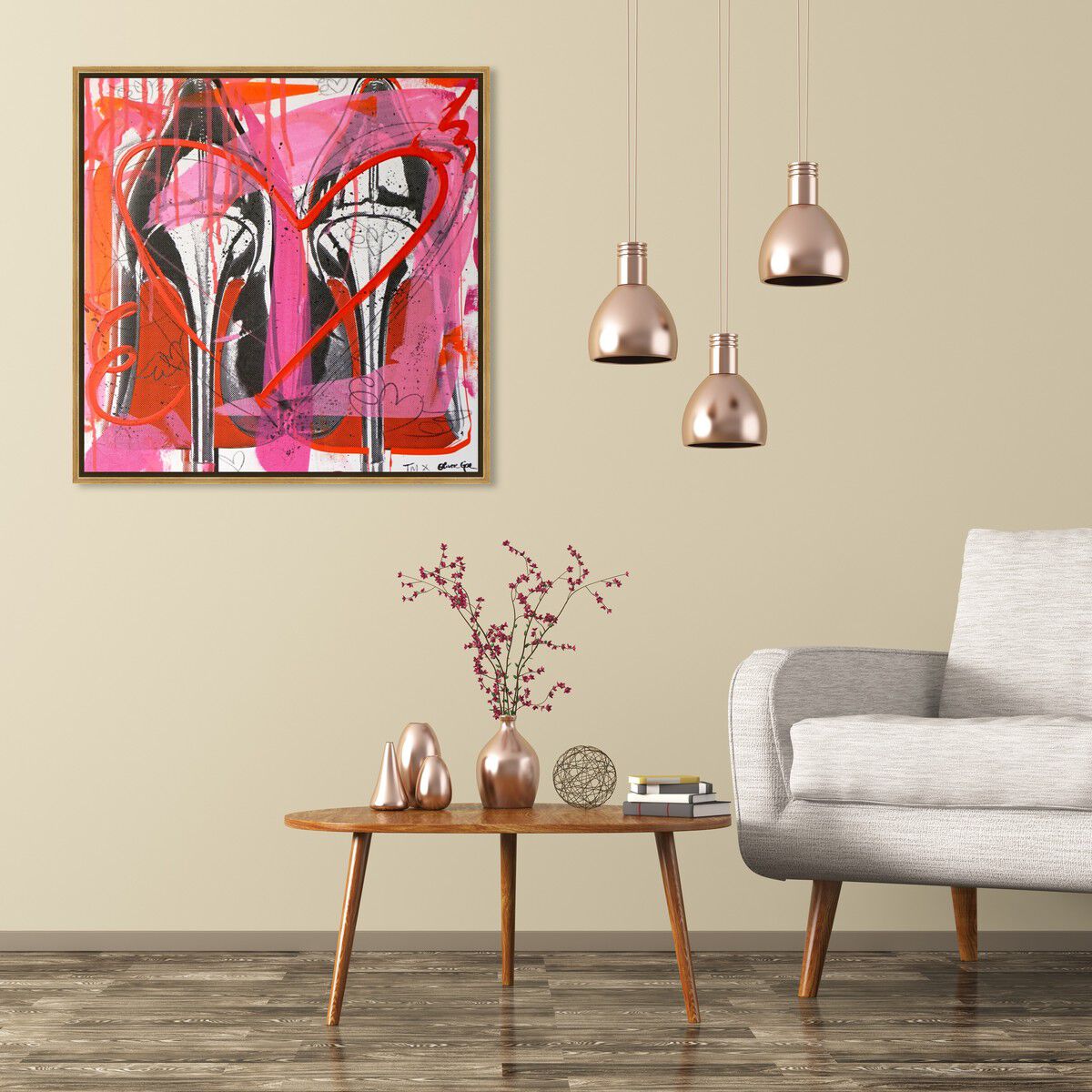 40x40/Framed Canvas/PSGLD