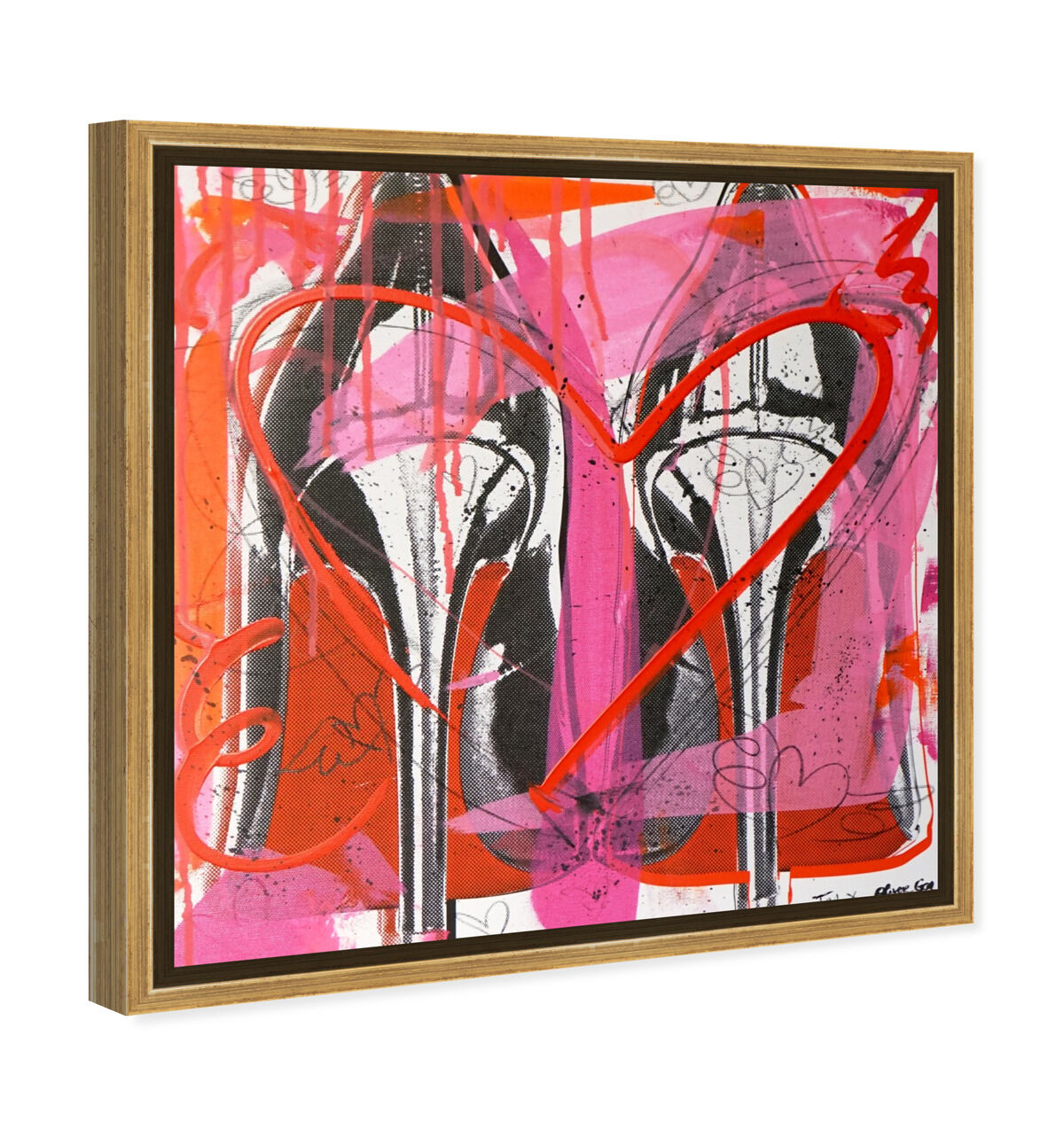 40x40/Framed Canvas/PSGLD