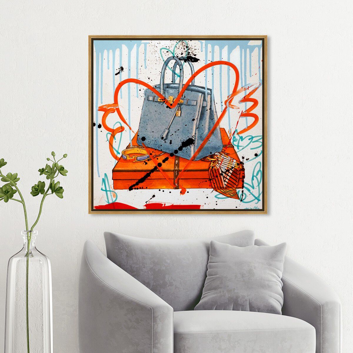 40x40/Framed Canvas/PSGLD