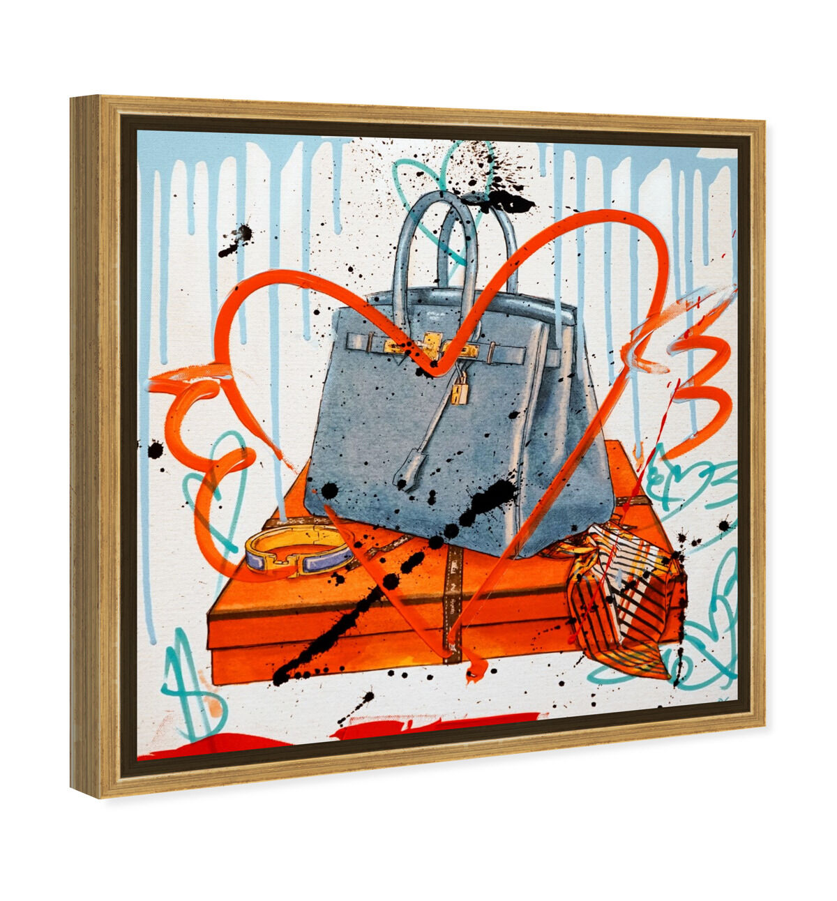 40x40/Framed Canvas/PSGLD
