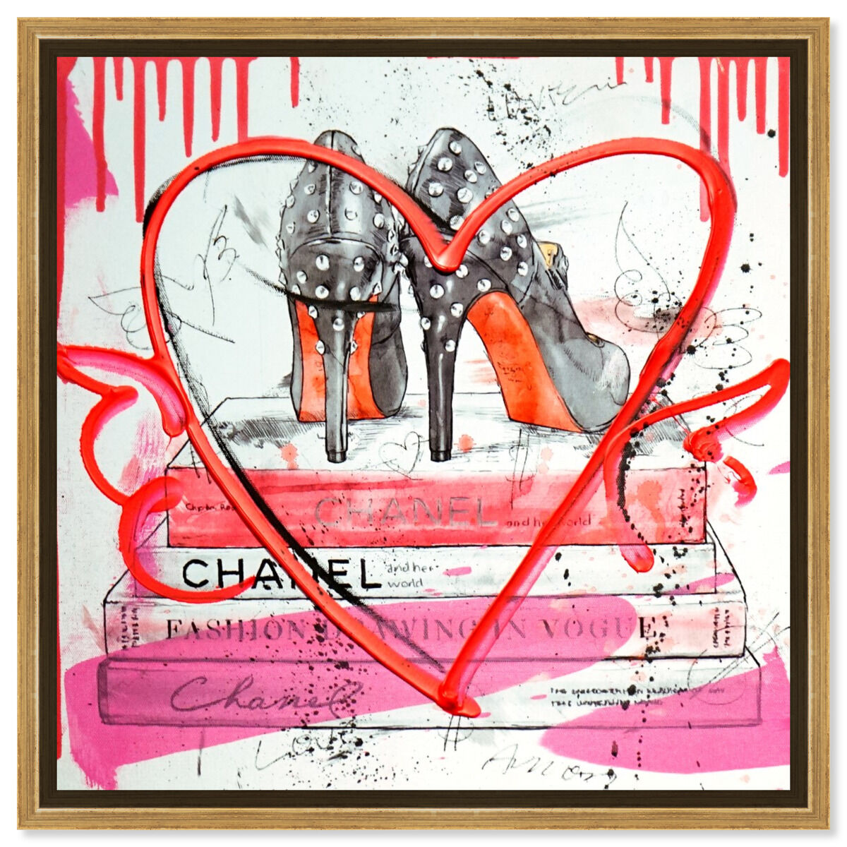 40x40/Framed Canvas/PSGLD