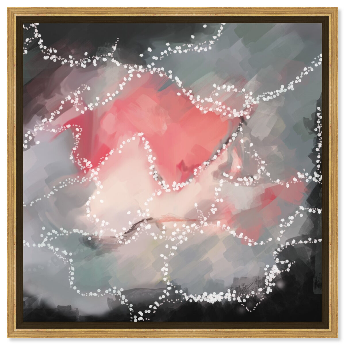 40x40/Framed Canvas/PSGLD