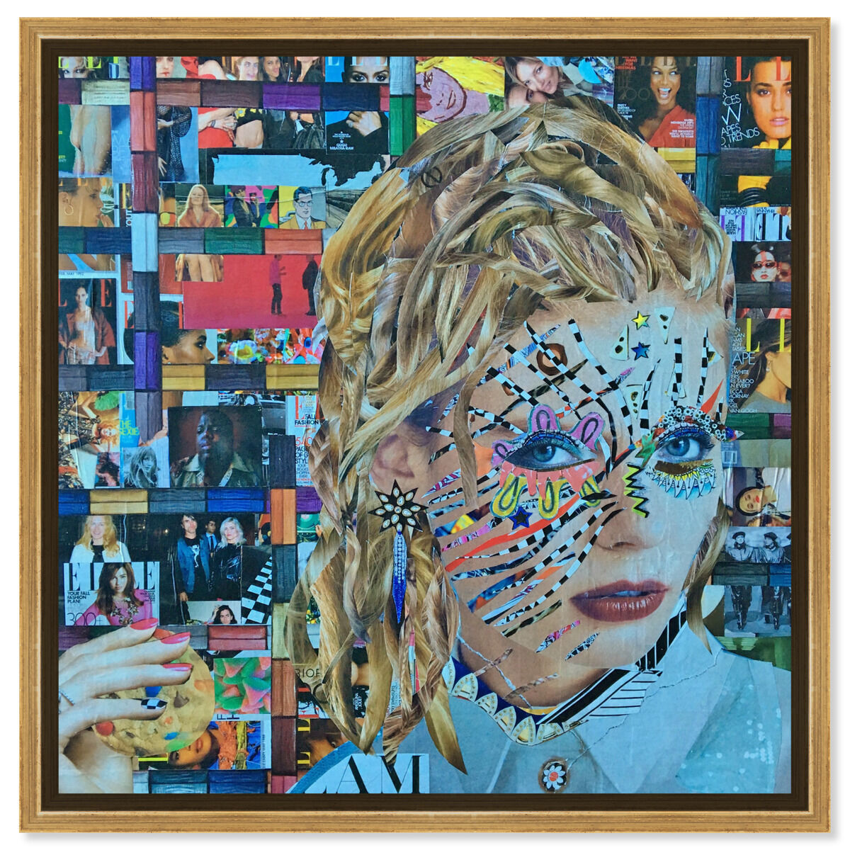 40x40/Framed Canvas/PSGLD
