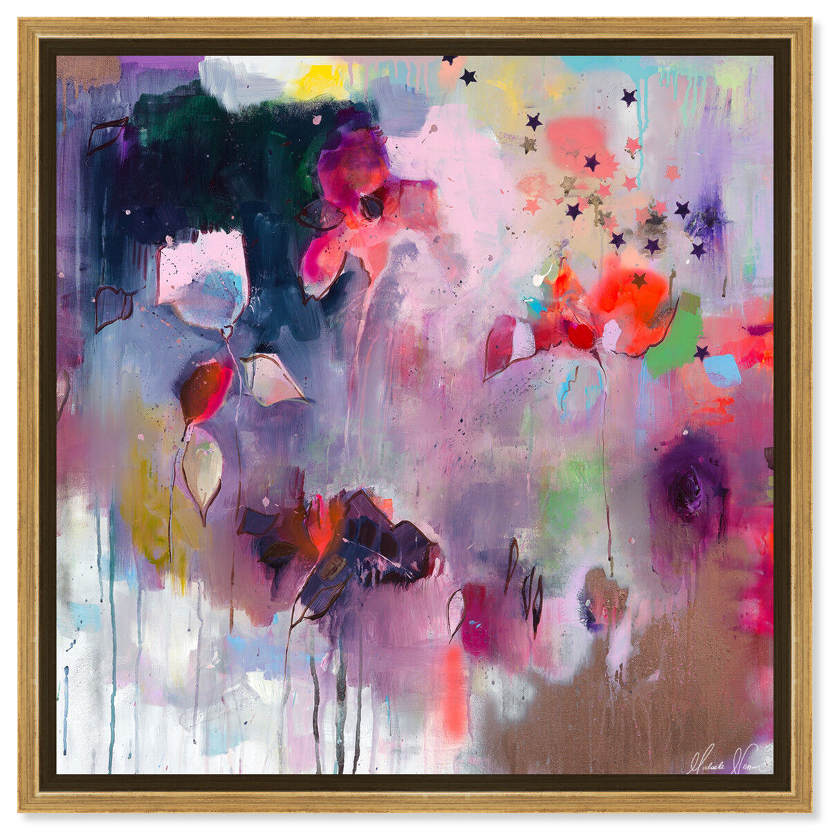 40x40/Framed Canvas/PSGLD