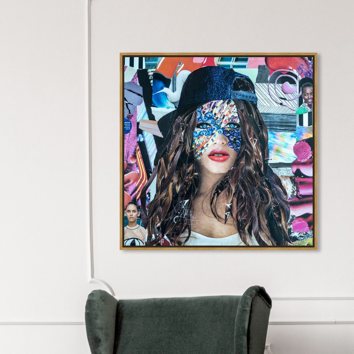 40x40/Framed Canvas/PSGLD