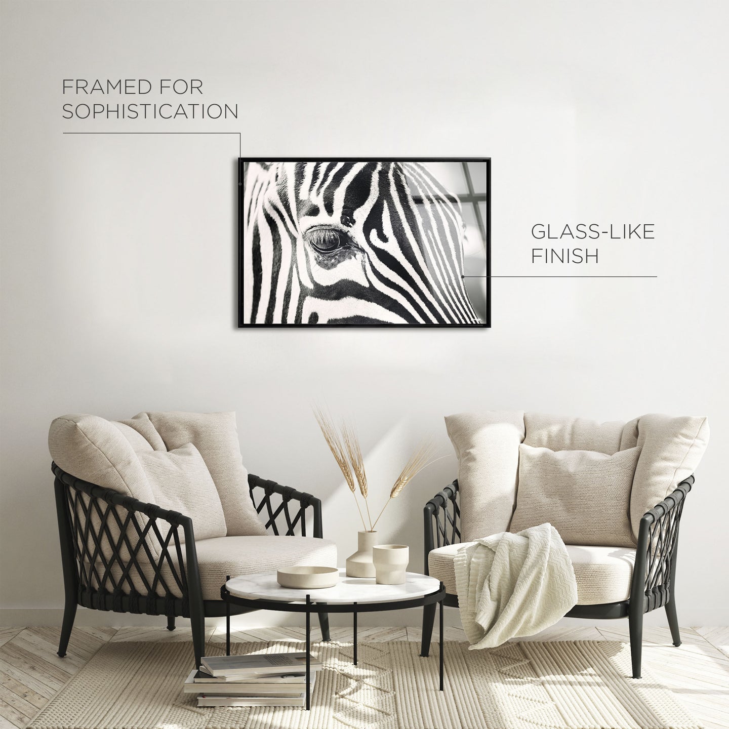 Natural Stripes - Framed Acrylic Art