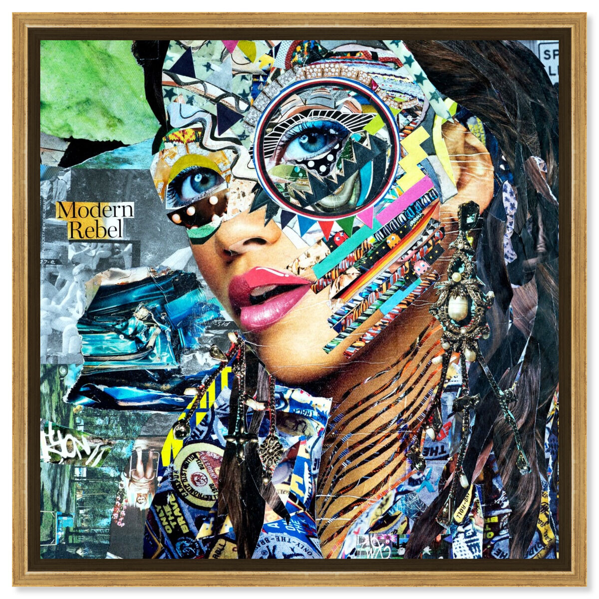 40x40/Framed Canvas/PSGLD