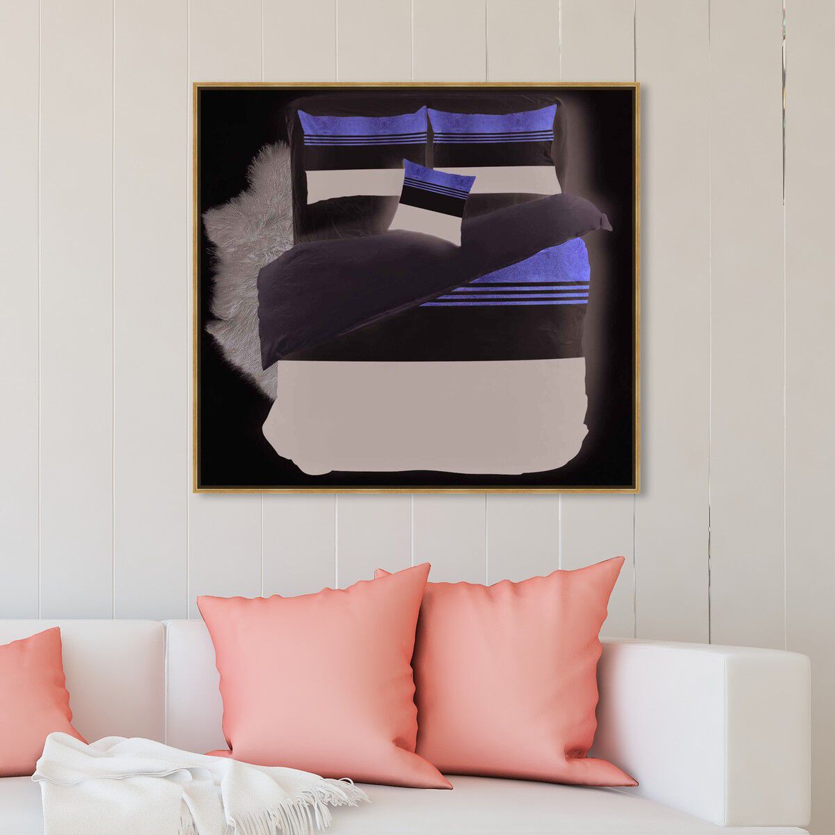 40x40/Framed Canvas/PSGLD