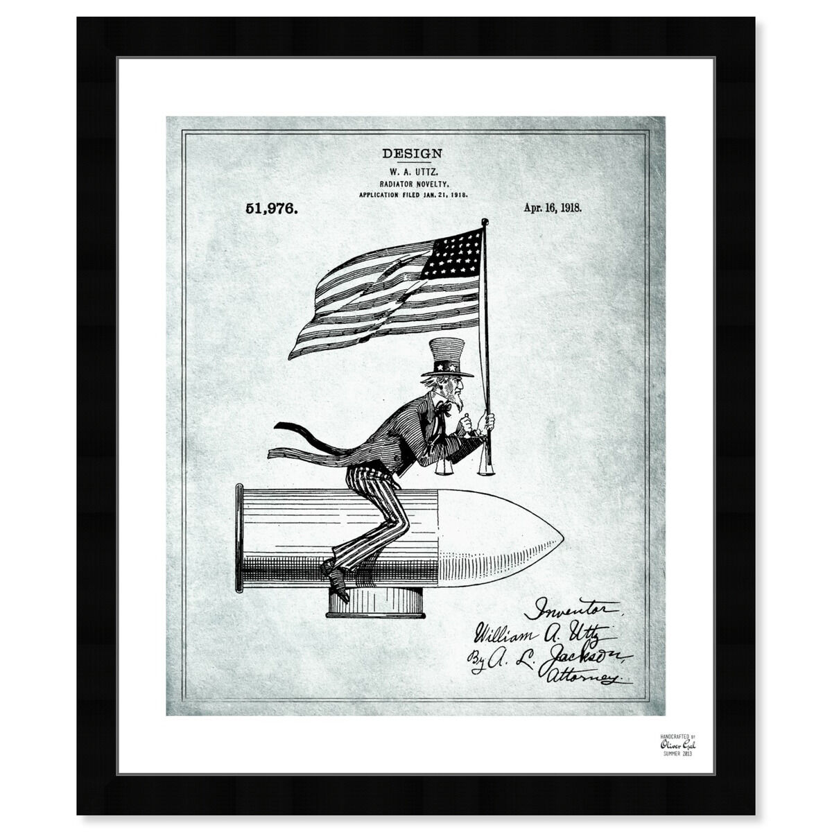 Uncle Sam Radiator Novelty 1918 | Wall Art by Oliver Gal