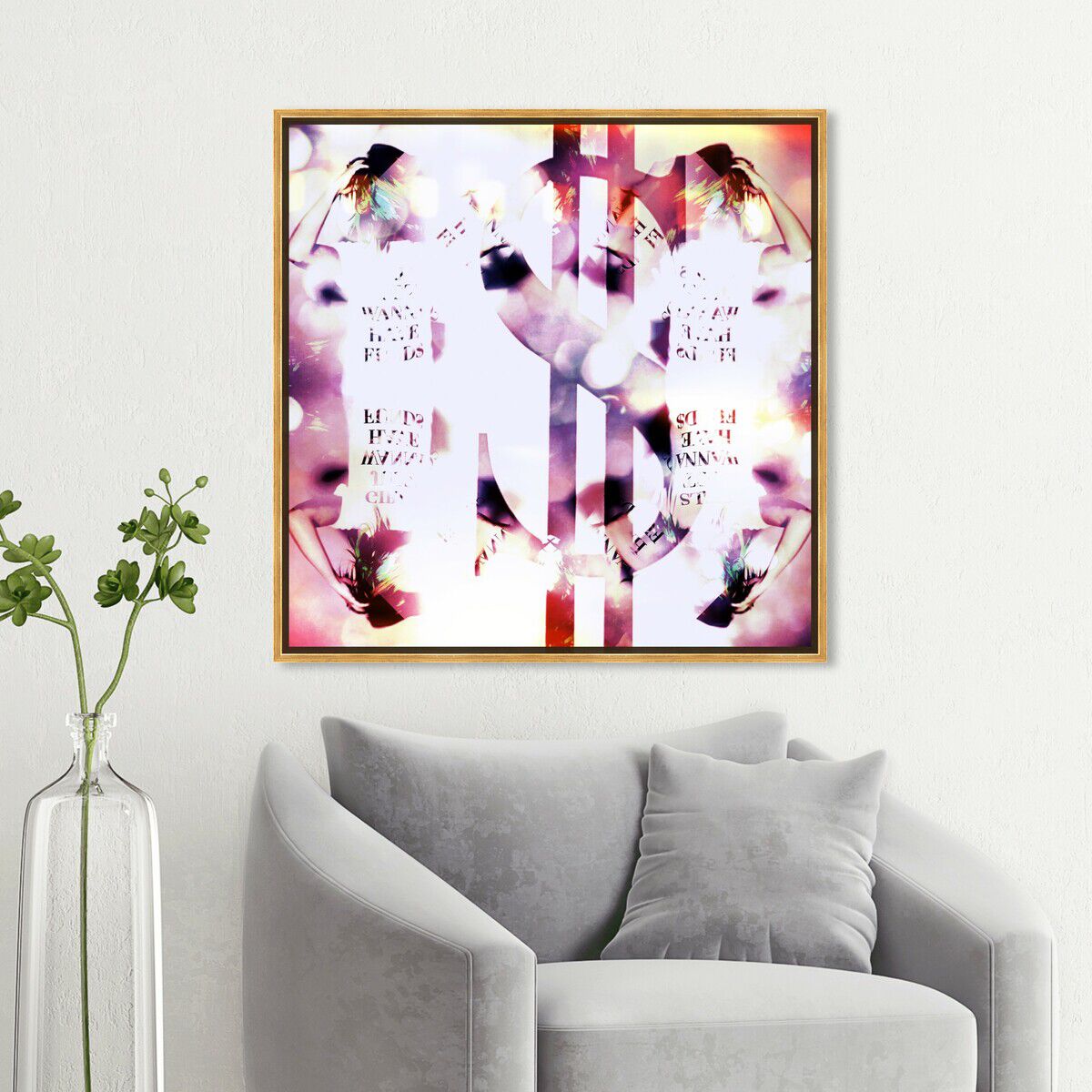 40x40/Framed Canvas/PSGLD