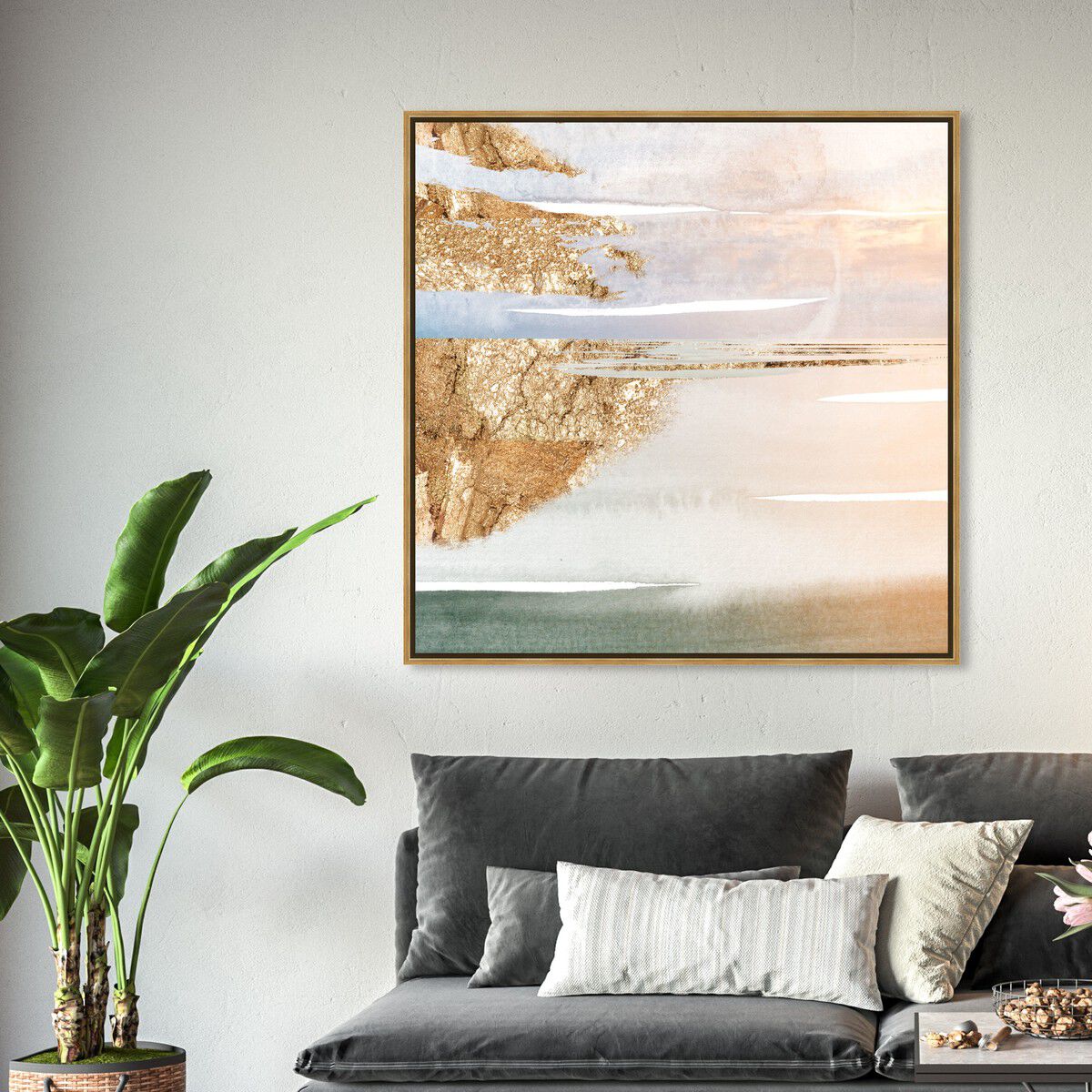 40x40/Framed Canvas/PSGLD