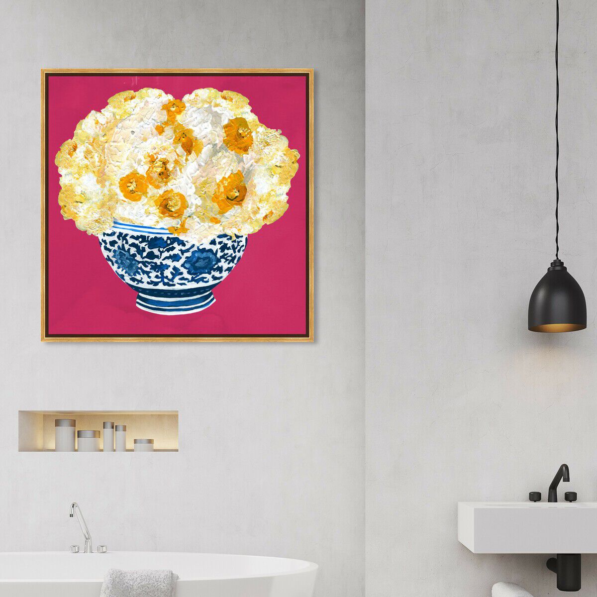 40x40/Framed Canvas/PSGLD
