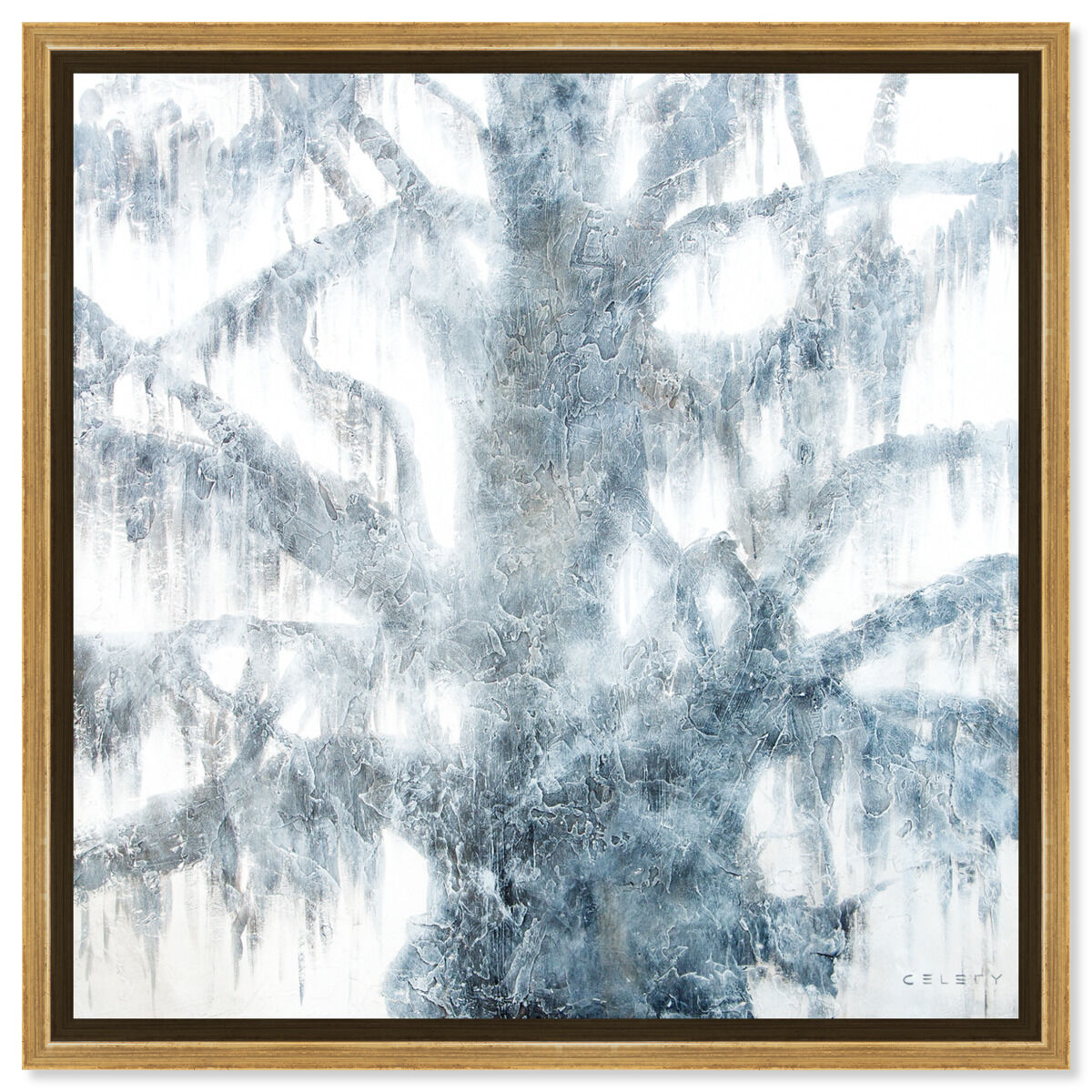 40x40/Framed Canvas/PSGLD