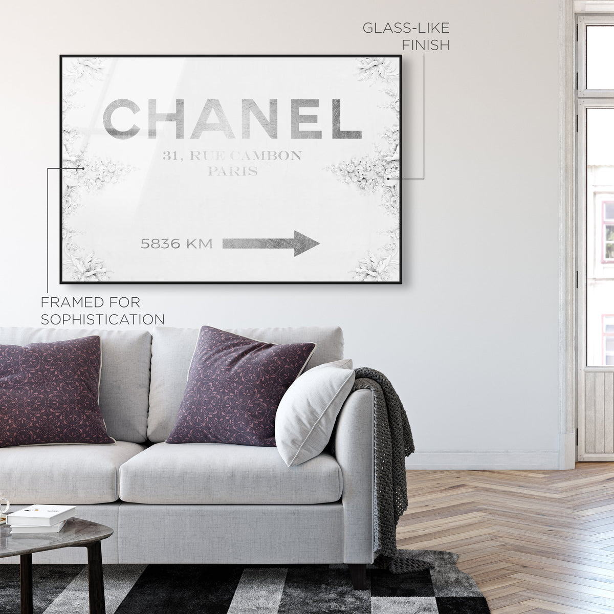 Couture Road Sign Classic | Fashion and Glam Wall Art by Oliver Gal
