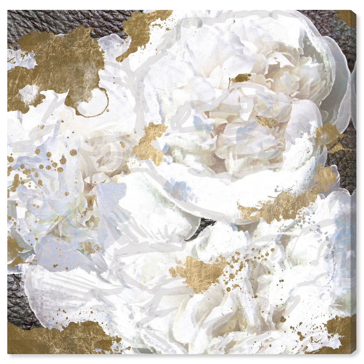 White Peony and Gold | Floral and Botanical Wall Art by Oliver Gal