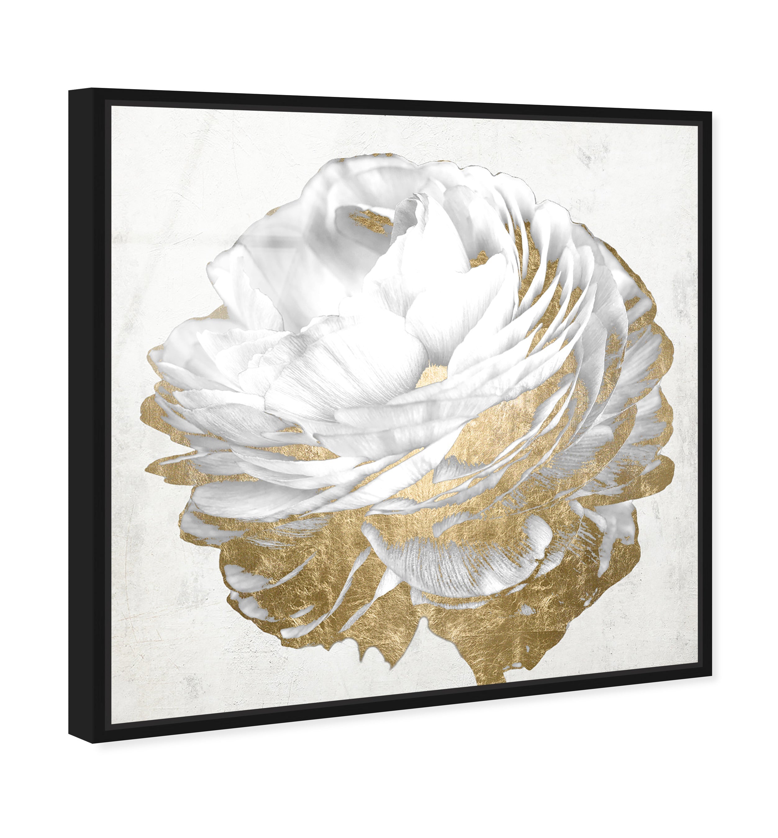 Gold and Light Floral White | By Oliver Gal