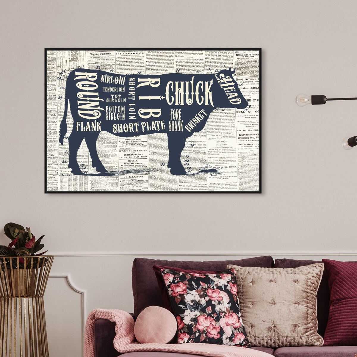 54x36/Framed Canvas/BFL