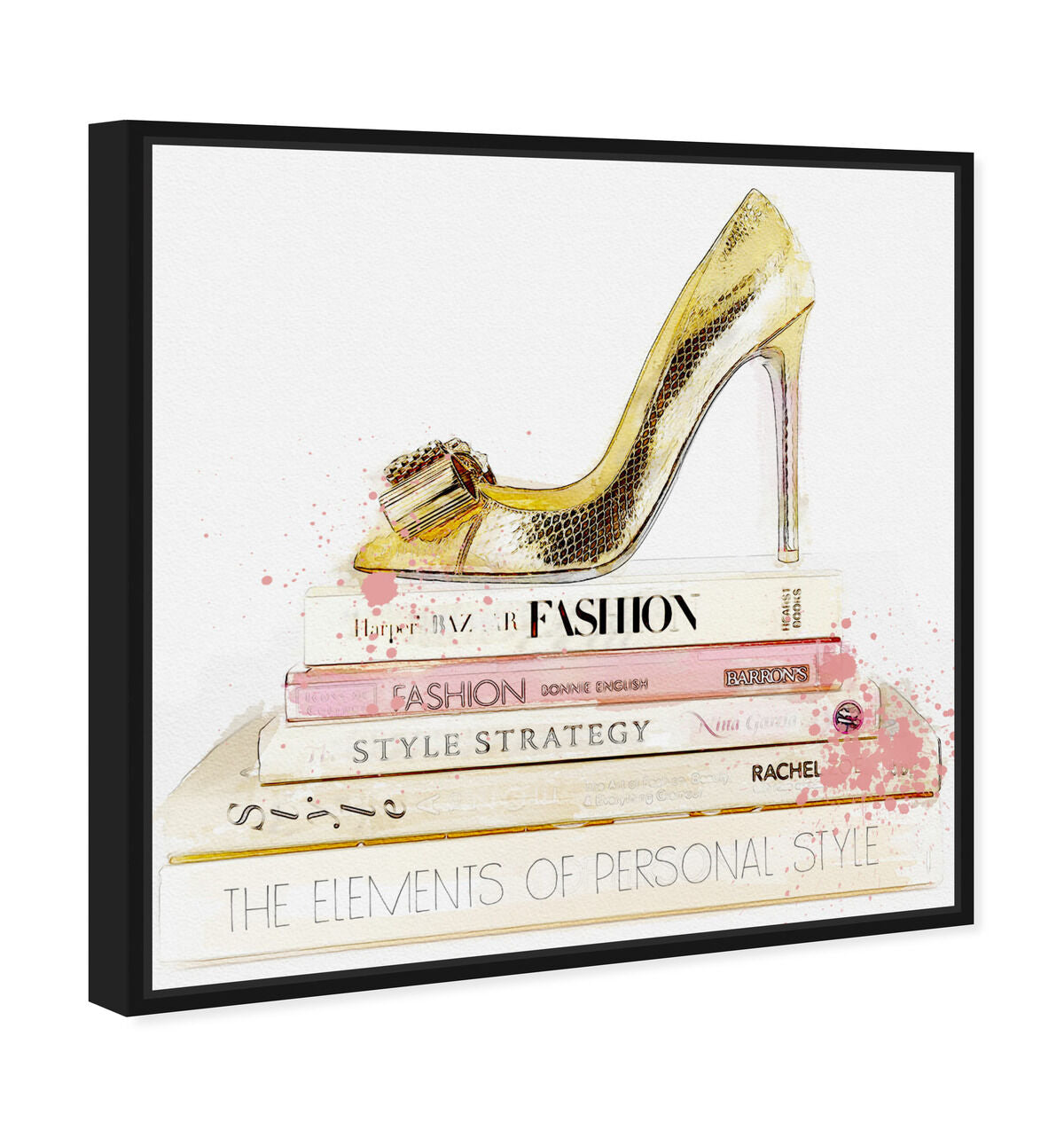 美品✨️ オリバーガル GOLD SHOE AND FASHION BOOKS Gold Shoe and Blush Books | By Oliver Gal