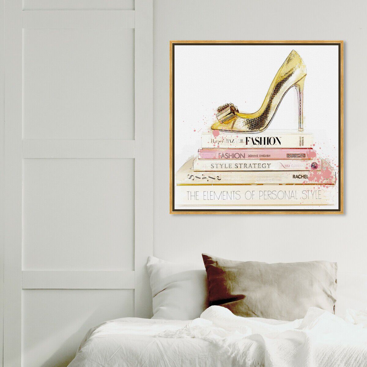 Gold Shoe and Blush Books | By Oliver Gal