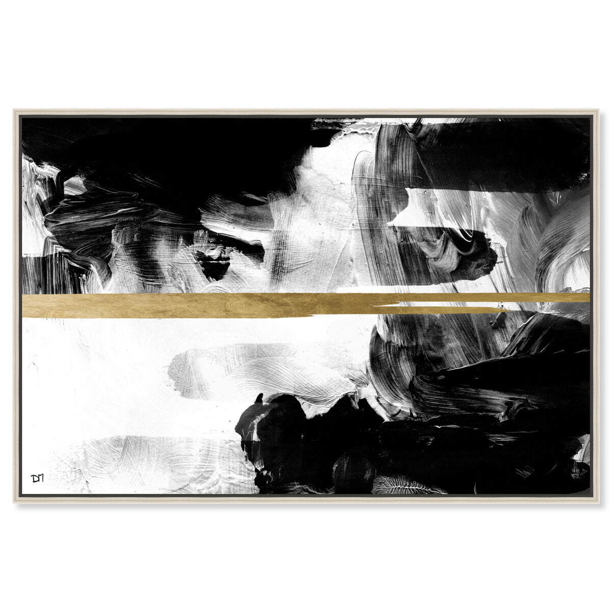 Halfway Black and White | Abstract Wall Art by Oliver Gal