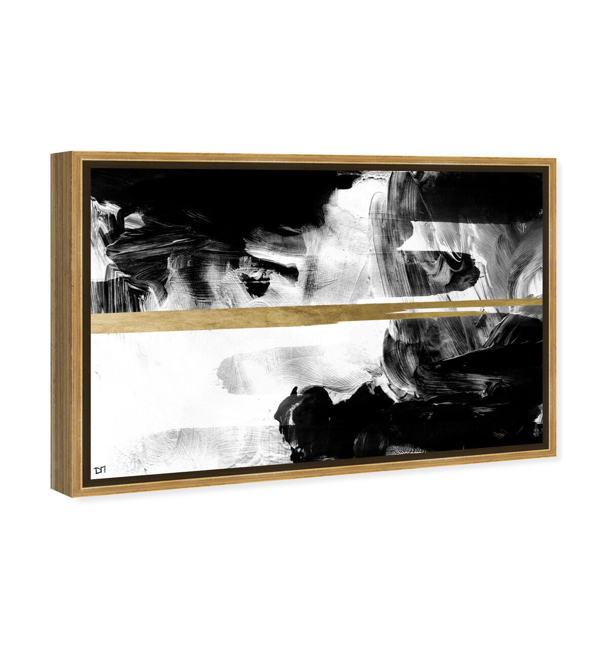 Halfway Black and White | Abstract Wall Art by Oliver Gal