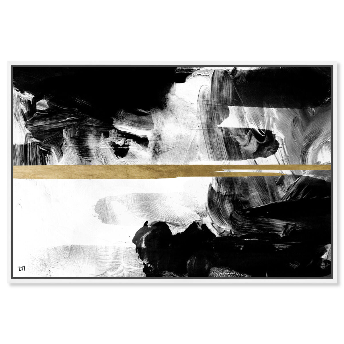 Halfway Black and White | Abstract Wall Art by Oliver Gal