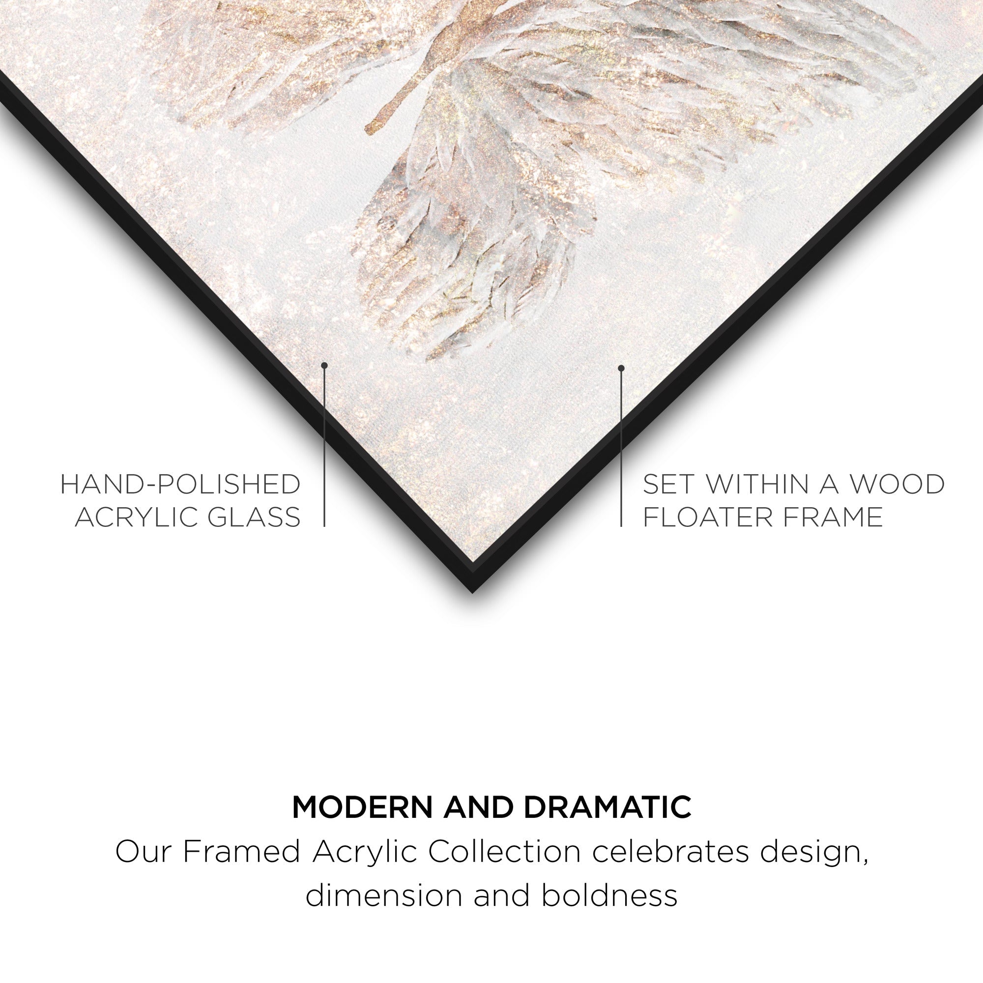 Golden Butterfly Glimmer | Animals Wall Art by Oliver Gal