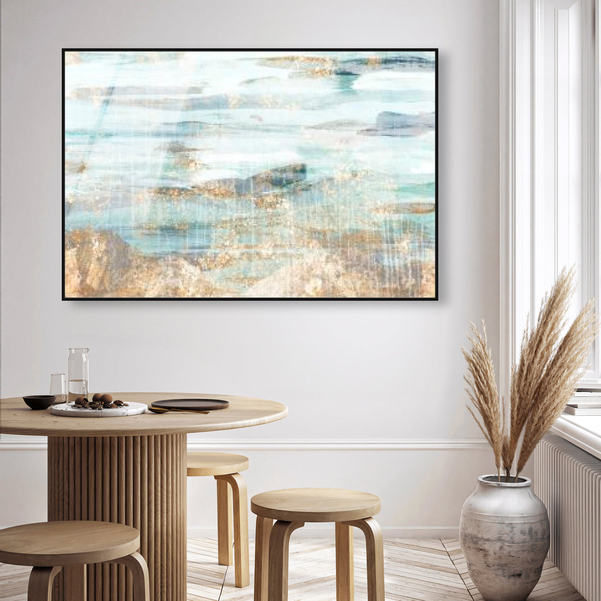 Love in Teal | Abstract Wall Art by Oliver Gal