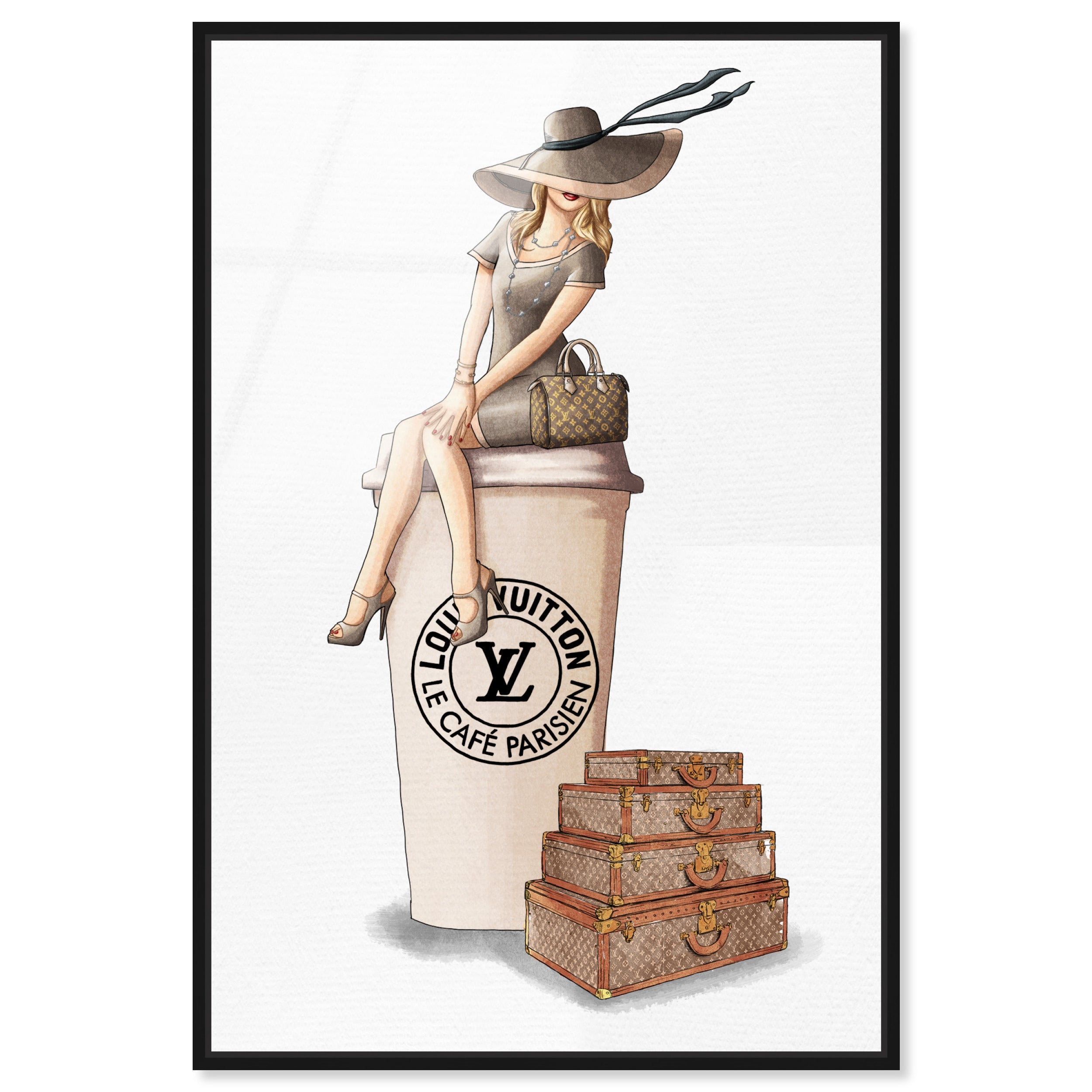 【新品】Oliver Gal オリバーガルCAFE PARIS Cafe au Lait Paris | Fashion and Glam Wall Art by Oliver Gal