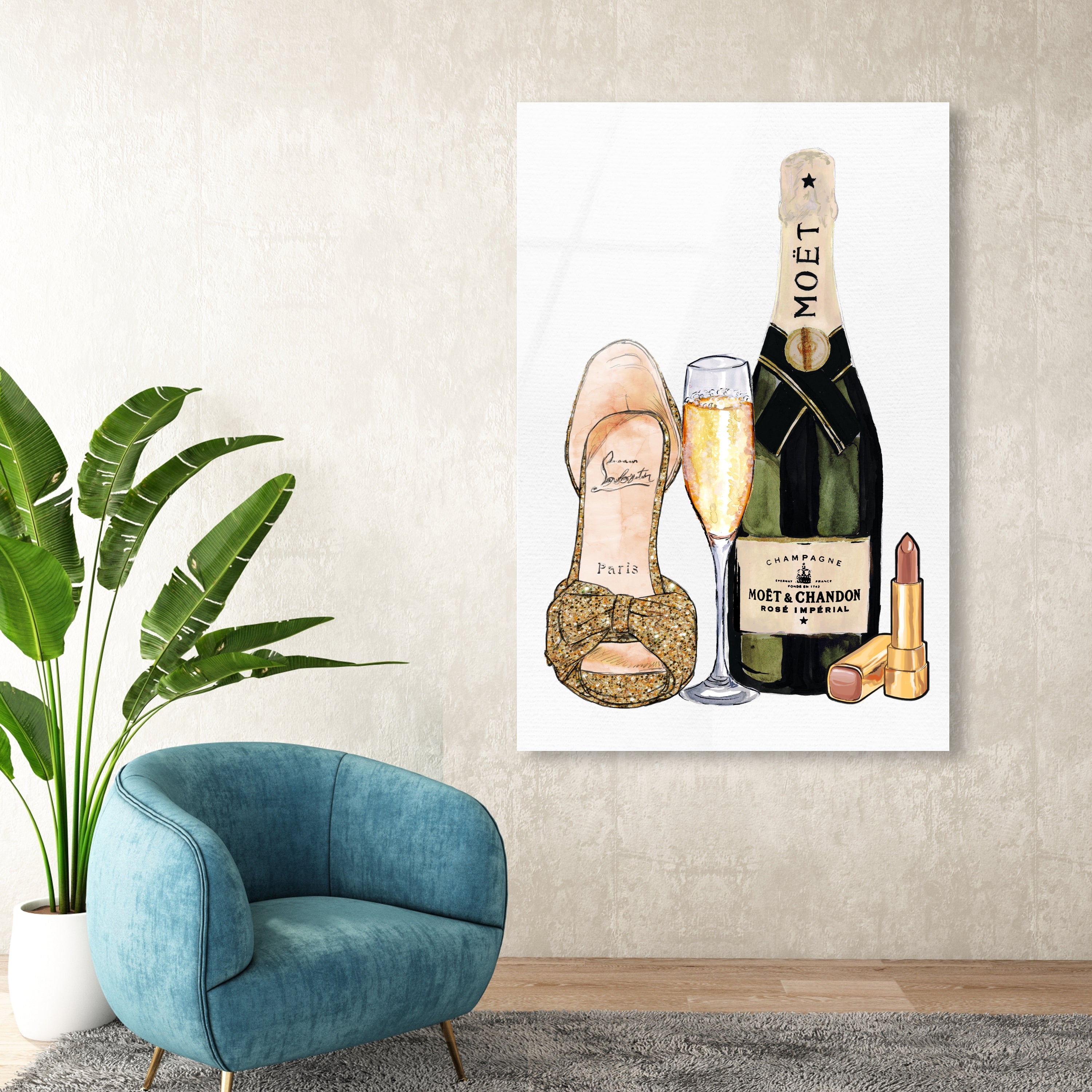Luxury Champagne Wall Art | Oliver Gal