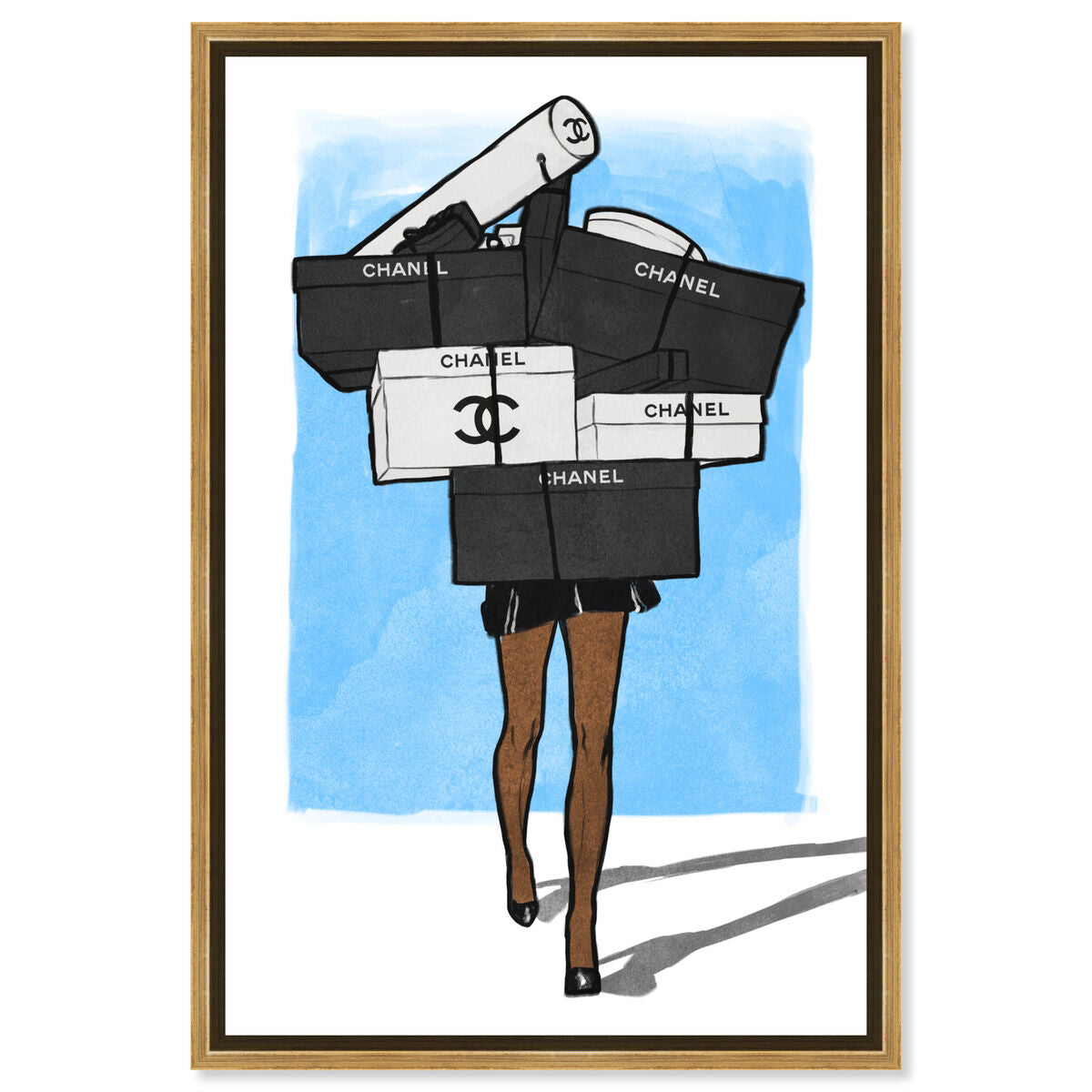 French Boxes Overload Blue | By Oliver Gal