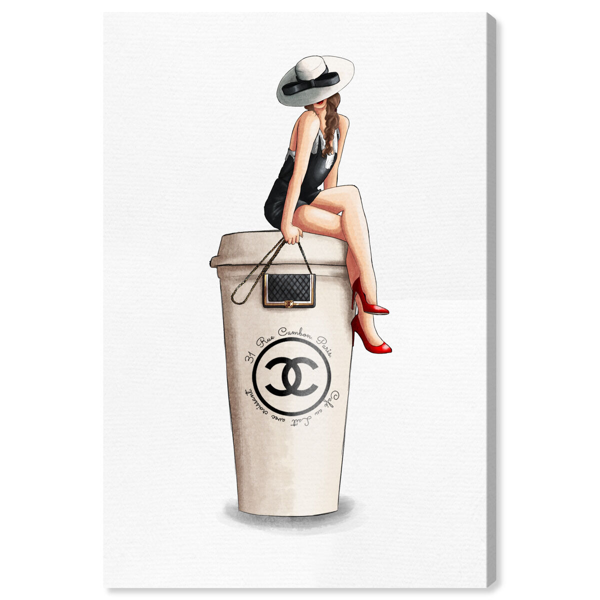 Cafe Au Lait Cambon Brunette | Fashion Wall Art | Oliver Gal