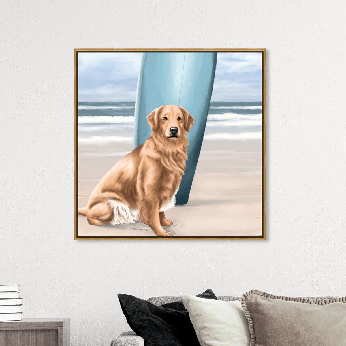 Surfer Golden Retriever | By Oliver Gal