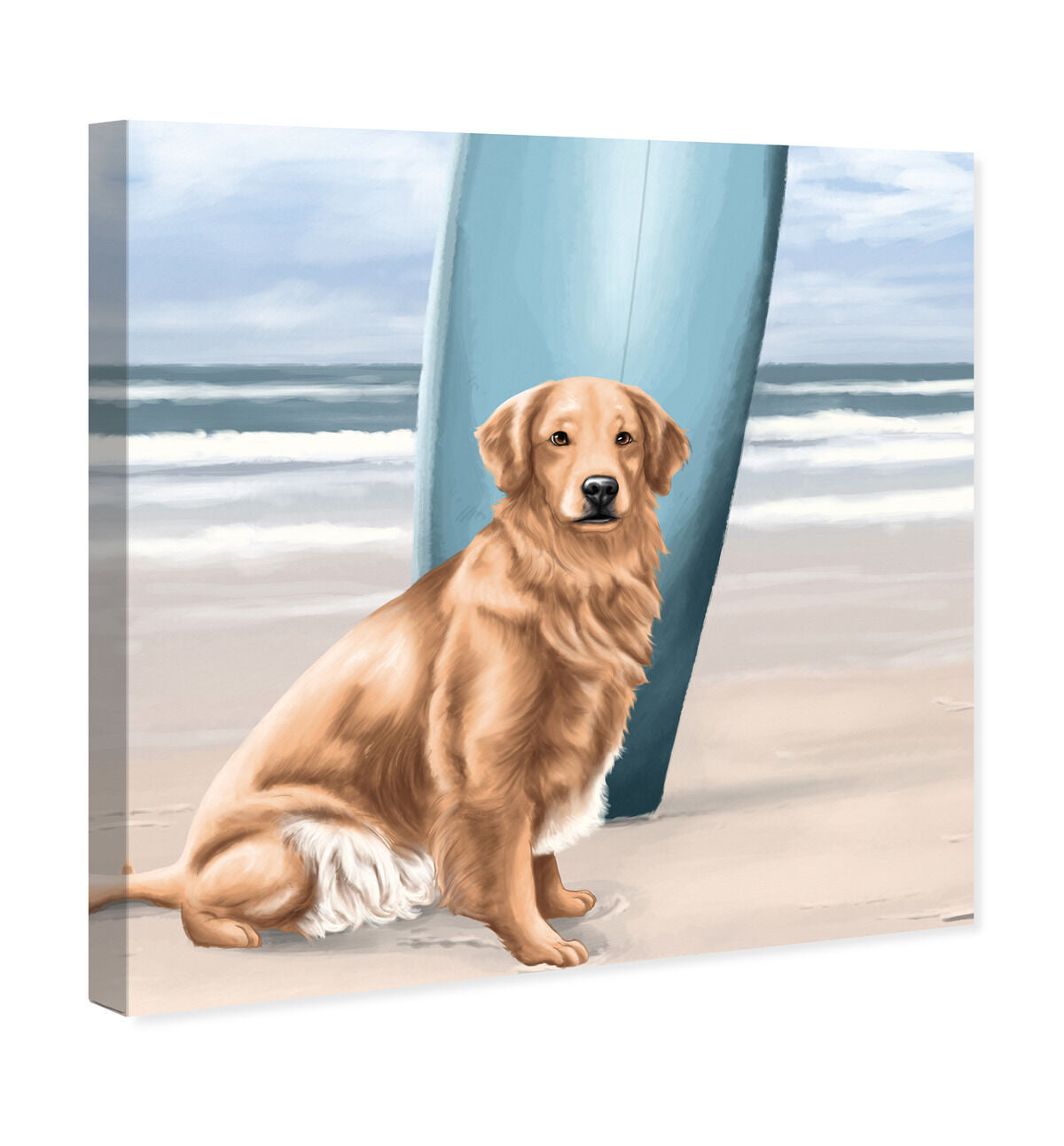Surfer Golden Retriever | By Oliver Gal
