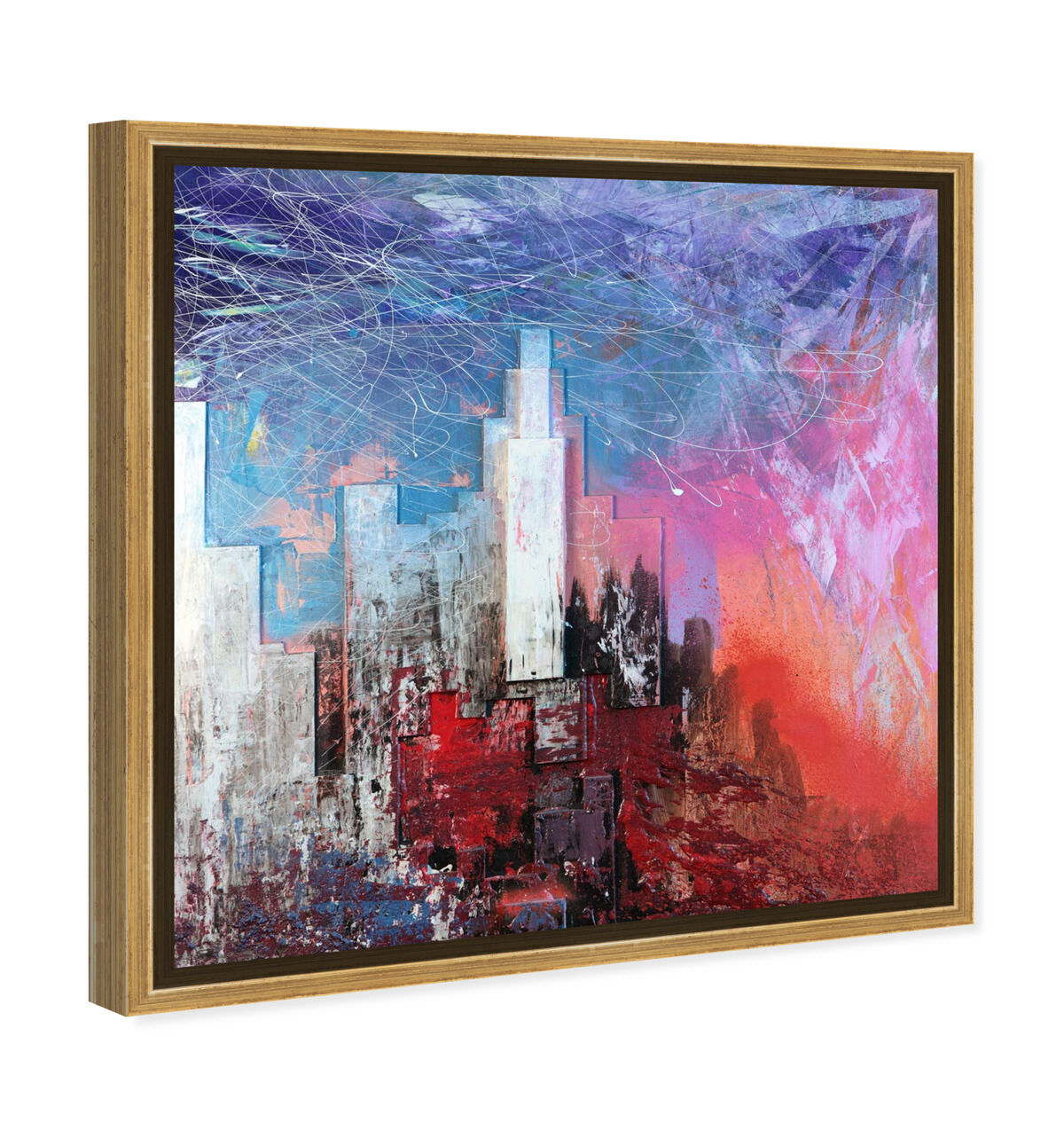 40x40/Framed Canvas/PSGLD