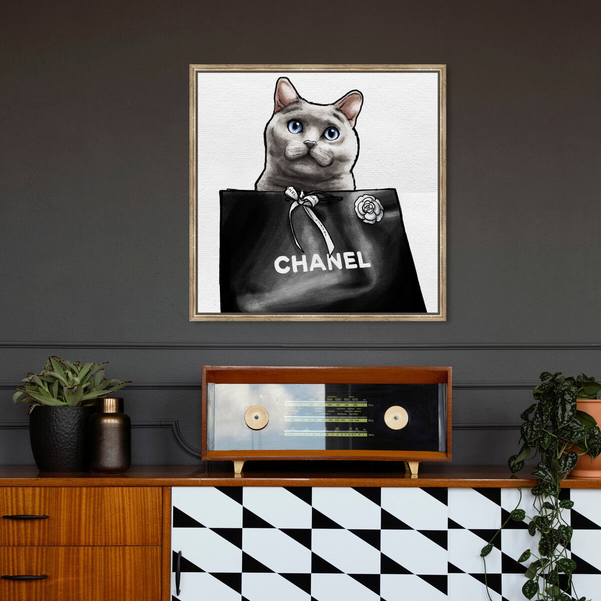 40x40/Framed Canvas/PSGLD