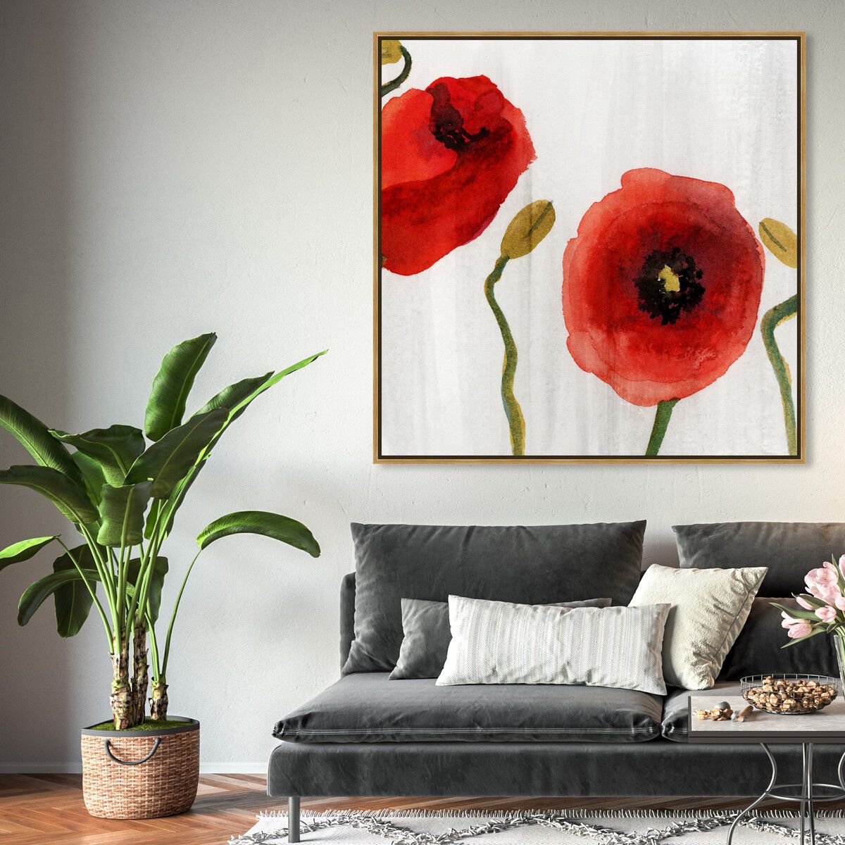 40x40/Framed Canvas/PSGLD
