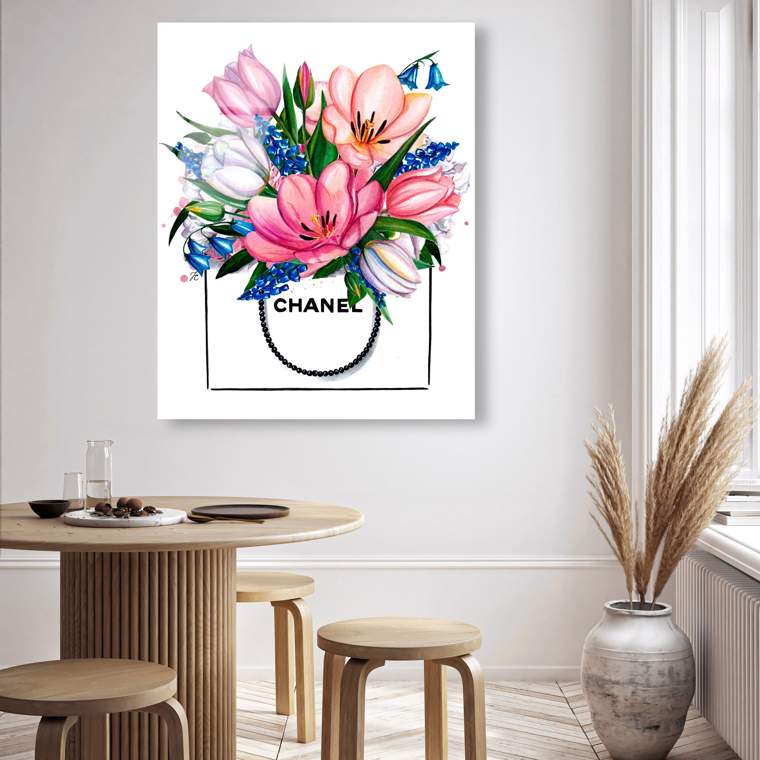 【再々値下げ】OliverGalパネル Couture Perfume Pink Fashion Perfume Wall Art | Oliver Gal