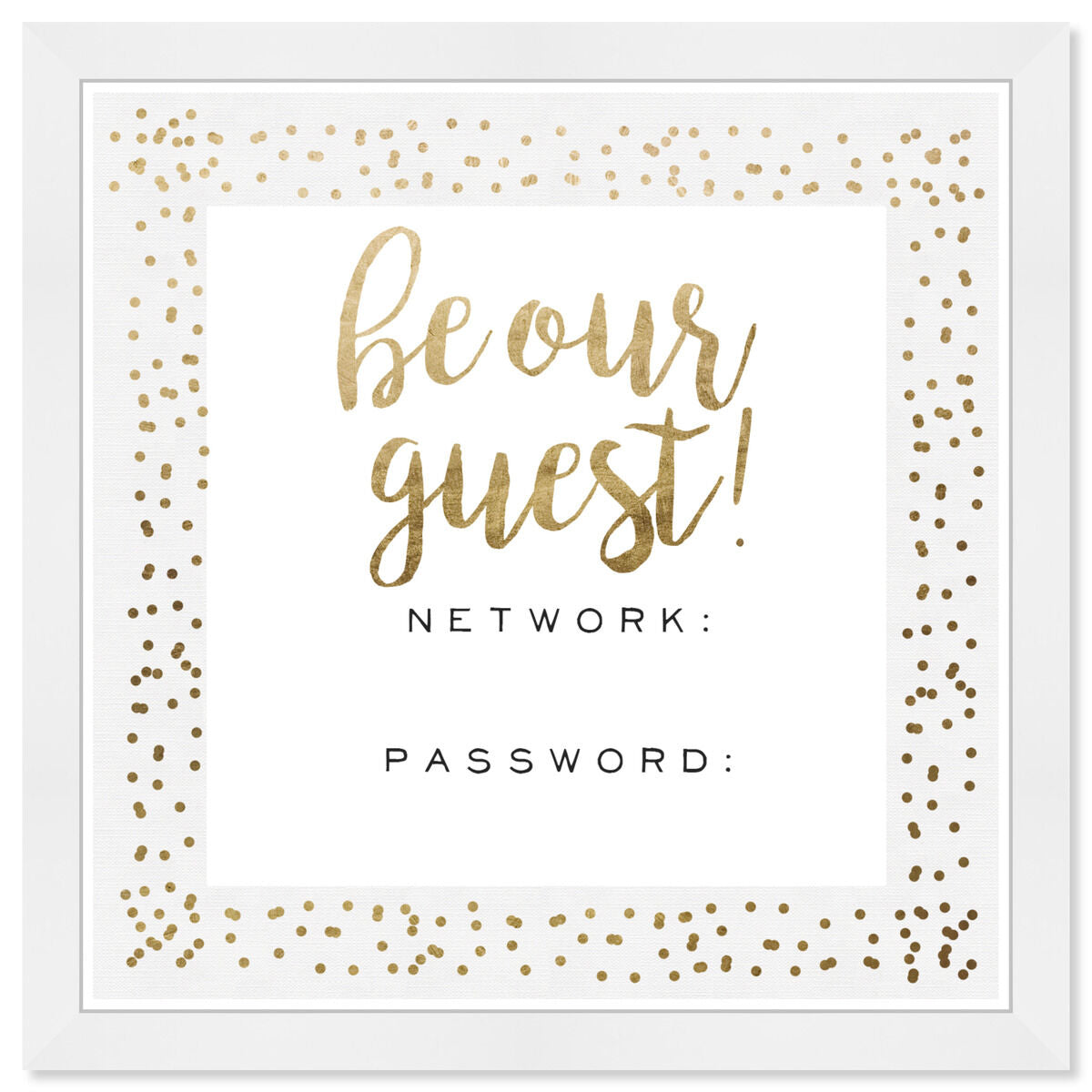 Be Our Guest Wifi Gold Confetti