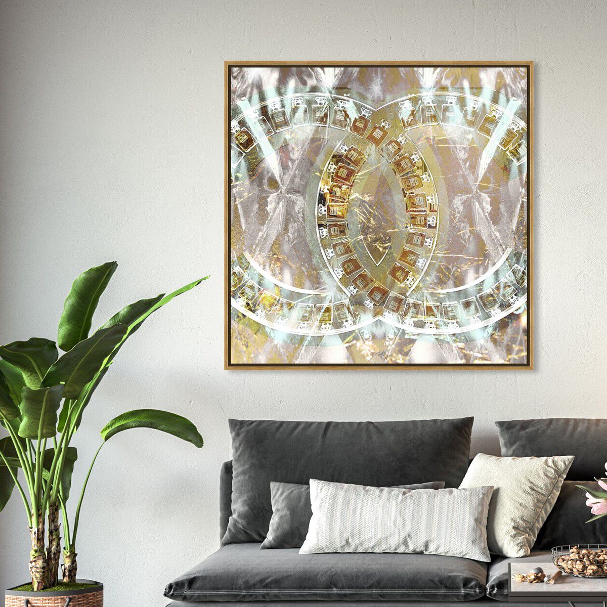 40x40/Framed Canvas/PSGLD