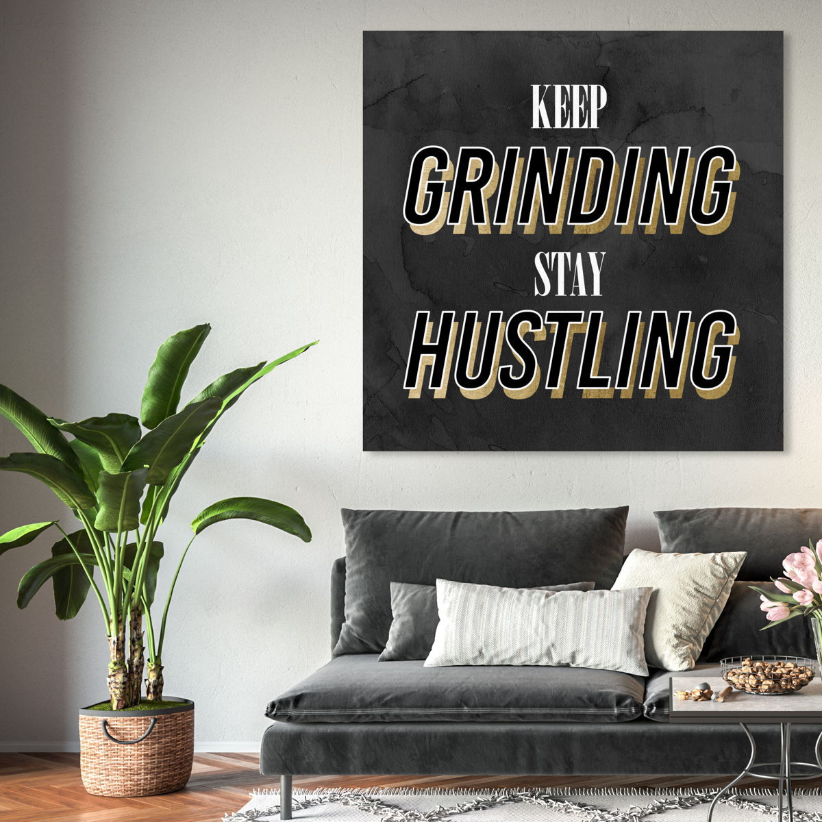 Stay Hustling | Typography and Quotes Wall Art by Oliver Gal