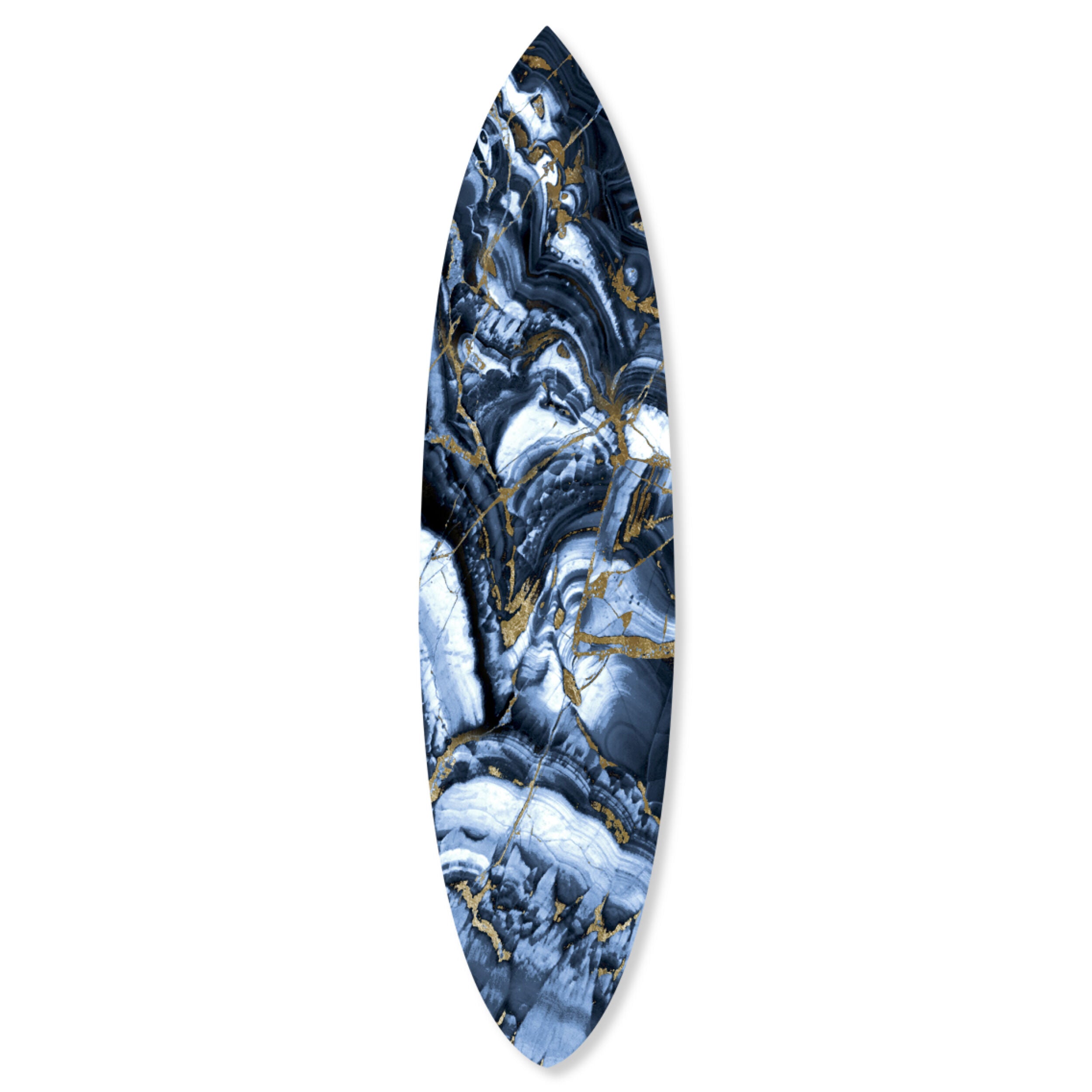 Blue Agate Surf Board | Wall Art by Oliver Gal