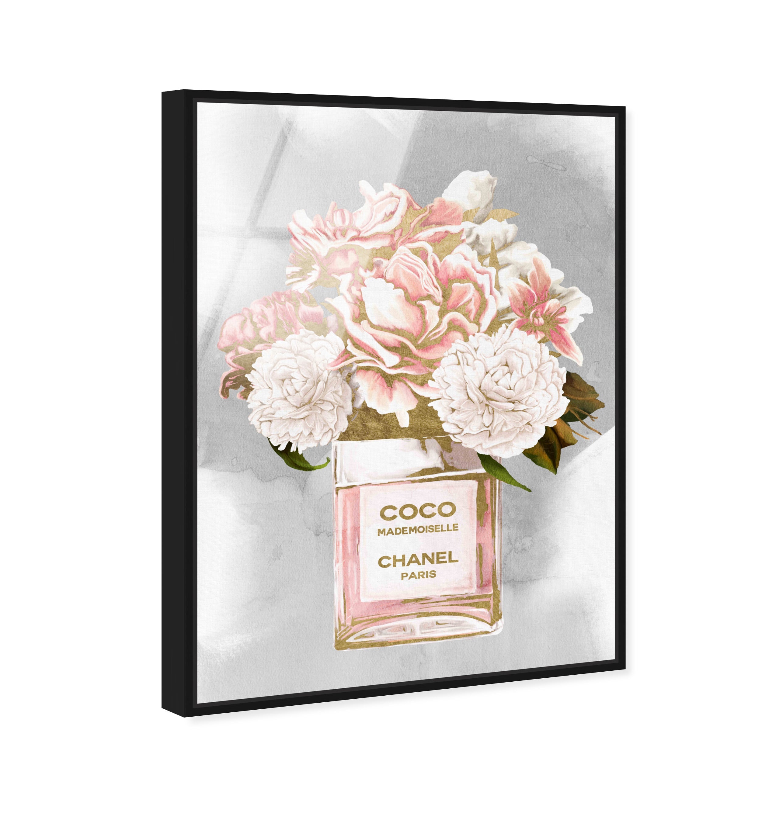 Floral Perfume Peonies Tall | Fashion and Glam Wall Art by Oliver Gal