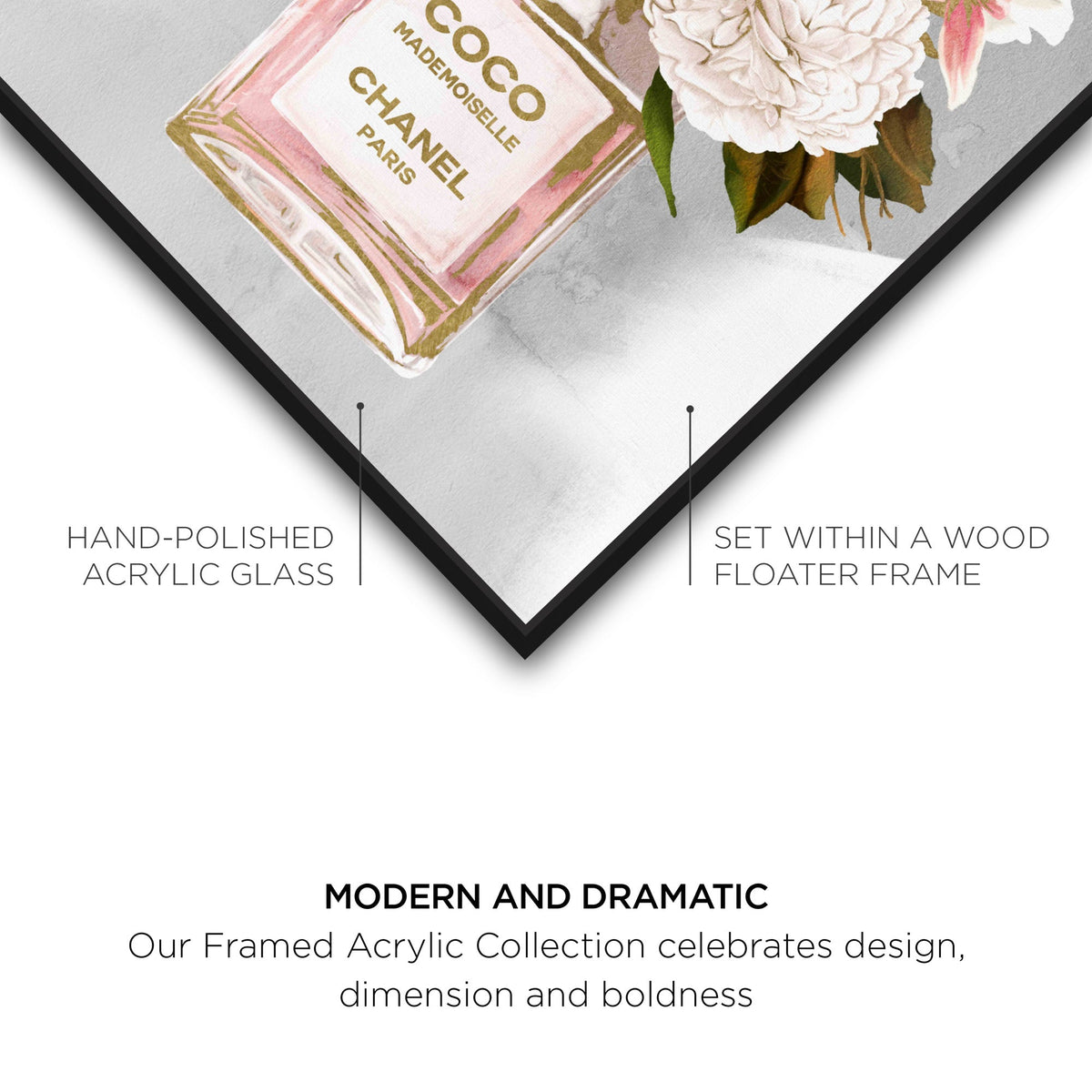 Floral Perfume Peonies Tall | Fashion and Glam Wall Art by Oliver Gal
