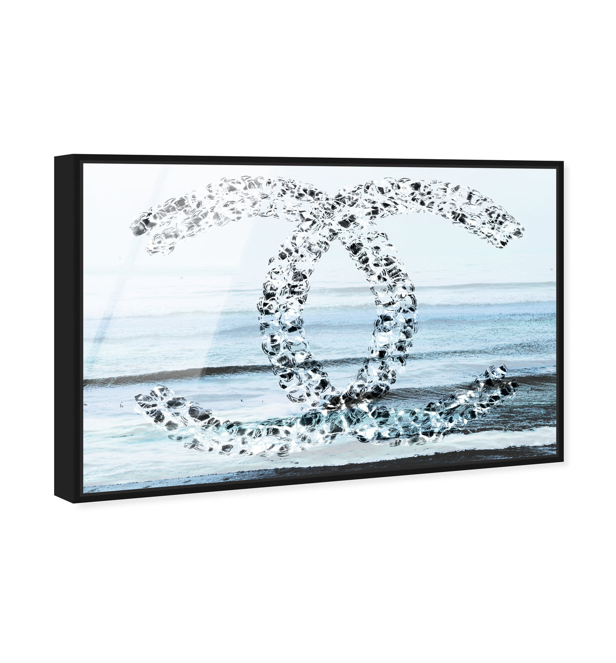 Coco Beach Grey Blue | Fashion Wall Art | Oliver Gal