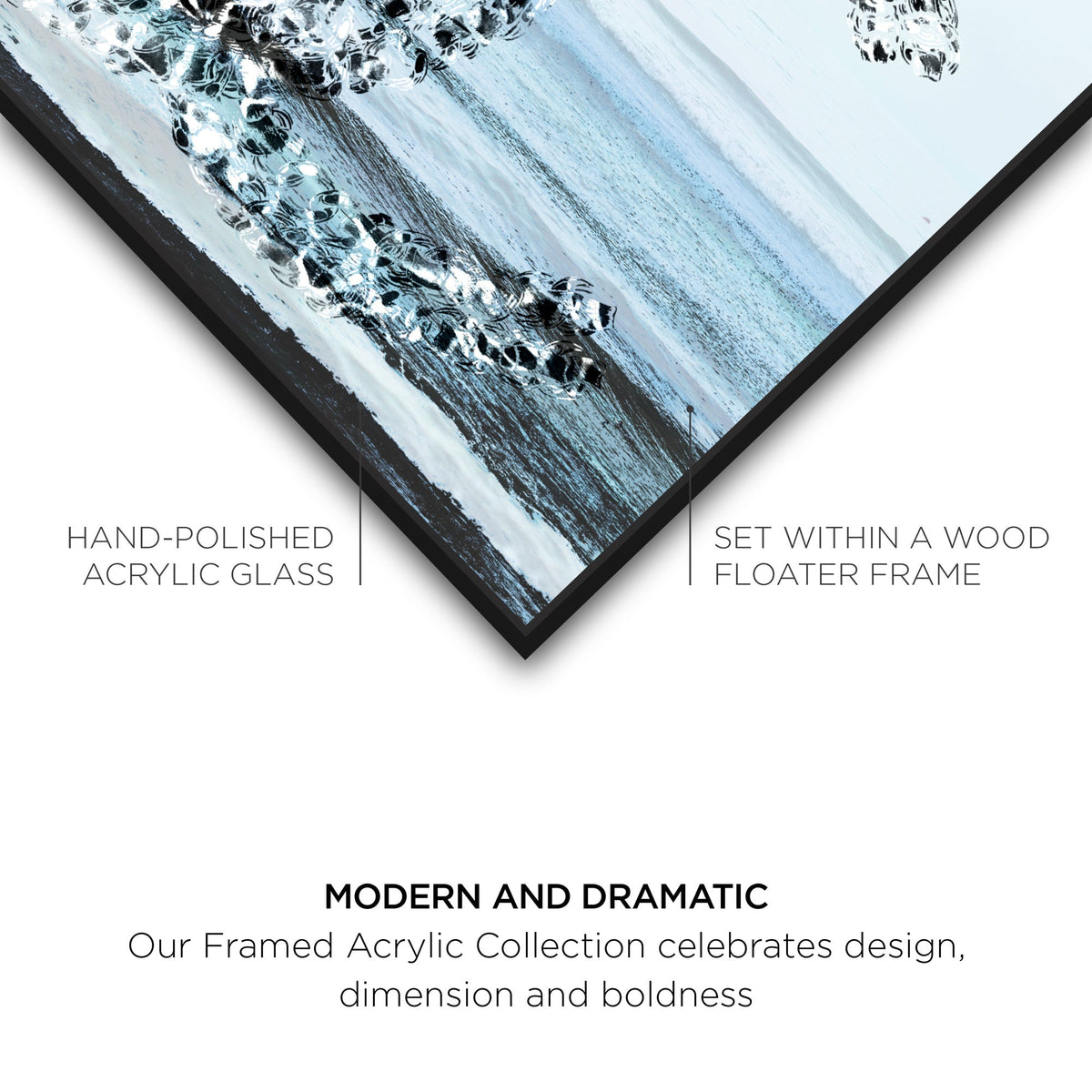 Coco Beach Grey Blue | Fashion Wall Art | Oliver Gal