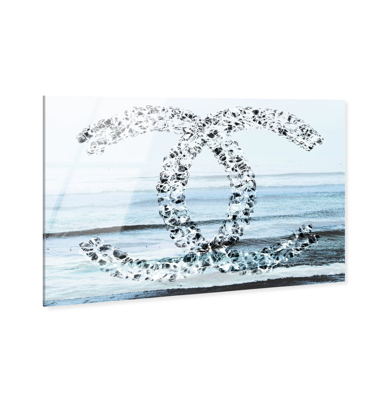 Coco Beach Grey Blue | Fashion Wall Art | Oliver Gal